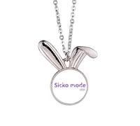no/no Sicko Mode Song Art Deco Fashion Rabbit Necklace Pendant Bunny Animal Jewelry Gift