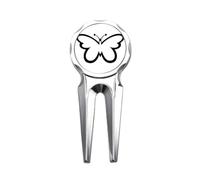 no/no Simple Black Flying Black Golf Divot Tool Golf Ball Marker Repair Tool