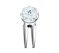 no/no Simple Strokes Style Physical Chestry Symbol Golf Divot Tool Golf Ball Marker Repair Tool