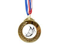 no/no Simple Vintage Flying Black Gold Award Winner Medal First Place Ribbon