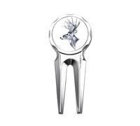 no/no Sketch Deer Black White Art Deco Fashion Golf Divot Tool Golf Ball Marker Repair Tool
