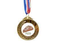 no/no Slice Of Pizza Italy Sea Foods Gold Award Winner Medal First Place Ribbon