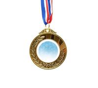 no/no Snow Snowflake Weather Blue Sky Gold Award Winner Medal First Place Ribbon