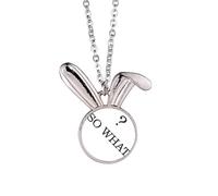 no/no So What Art Deco Fashion Rabbit Necklace Pendant Bunny Animal Jewelry Gift