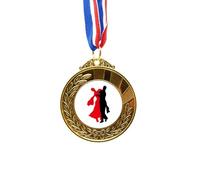 no/no Social Dancing Dancer Duet Dance Gold Award Winner Medal First Place Ribbon