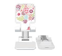 no/no Solid Color Flowers Drawing s Birds Adjustable Cell Phone Stand Desk Foldable