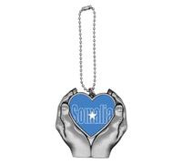 no/no Somalia Country Flag Name Car Keychain Heart Pendant Ornament Charm