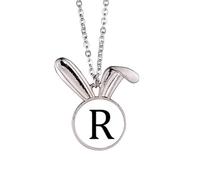 no/no South African Currency Symbol Rand ZAR Rabbit Necklace Pendant Bunny Animal Jewelry Gift