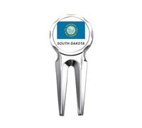 no/no South Dakota Flag Profile Golf Divot Tool Golf Ball Marker Repair Tool