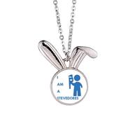 no/no Spanner Handler Job Art Deco Fashion Rabbit Necklace Pendant Bunny Animal Jewelry Gift