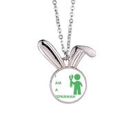 no/no Spanner Repair Job Art Deco Fashion Rabbit Necklace Pendant Bunny Animal Jewelry Gift