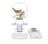 no/no Sparrows Birds Animals Food Love Adjustable Cell Phone Stand Desk Foldable