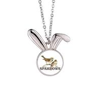 no/no Sparrows Birds Animals Food Love Rabbit Necklace Pendant Bunny Animal Jewelry Gift