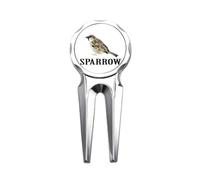 no/no Sparrows Birds Food Watch Golf Divot Tool Golf Ball Marker Repair Tool