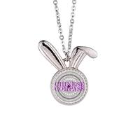 no/no Speculation Traditional Chinese Culture Rabbit Necklace Pendant Bunny Animal Jewelry Gift