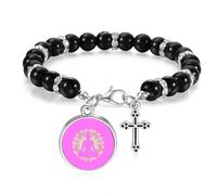 no/no Spirituality Awakening Sublimation Devotion Beaded Bracelet Boho Jewelry for Men Women