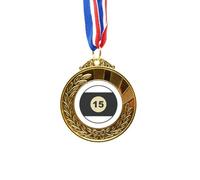 no/no Sport Billiards Simple Geometry Pattern Gold Award Winner Medal First Place Ribbon