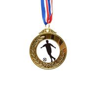 no/no Sports Outline Football Soccer Gold Award Winner Medal First Place Ribbon