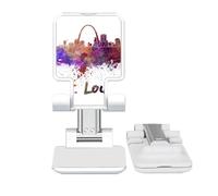 no/no st.louis amecity watercolor Adjustable Cell Phone Stand Desk Foldable