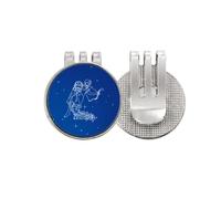 no/no star universe constellation pattern Golf Ball Marker Hat Cap Clip Enamel Magnetic
