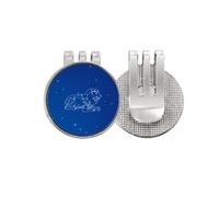 no/no Star Universe Leo Constellation Pattern Golf Ball Marker Hat Cap Clip Enamel Magnetic