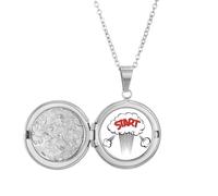 no/no Starts Risethe Red Cloud Art Deco Fashion Locket Necklace Hold Picture Jewelry Birthday Gift