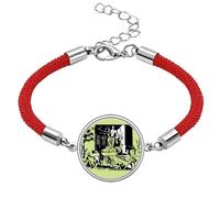 no/no Statue god Art Deco Fashion Lucky Red String Bracelet Rope Bracelet Handmade