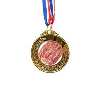 no/no Steak Roll Raw Meat Food Texture Gold Award Winner Medal First Place Ribbon