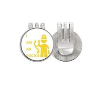 no/no Stethoscope Doctor Body Position Golf Ball Marker Hat Cap Clip Enamel Magnetic