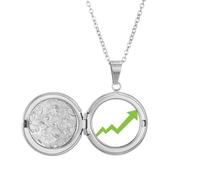 no/no stock securities bull market rise make my good luck Locket Necklace Hold Picture Jewelry Birthday Gift