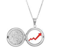 no/no stock securities bull market rise make my good luck Locket Necklace Hold Picture Jewelry Birthday Gift