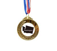 no/no The United States Map Gold Award Winner Medal First Place Ribbon