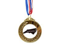 no/no The United States North Map Outline Gold Award Winner Medal First Place Ribbon