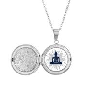 no/no Thoughts Meditation Knowledge Acquisition Locket Necklace Hold Picture Jewelry Birthday Gift