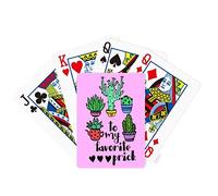 no/no To My Favorite Cactus Poker Playing Card Tabletop Board Game