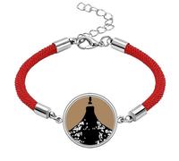 no/no Tokyo Japan Tokyo Tower Asia Lucky Red String Bracelet Rope Bracelet Handmade