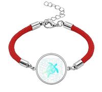 no/no Tortoise Ocean Adventure Travel Lucky Red String Bracelet Rope Bracelet Handmade