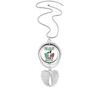 no/no Trading Trend Jealous Art Deco Fashion Pendant Angel Wings Rotating Necklace Jewelry