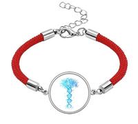 no/no Tree Root Gene Spiral Art Deco Fashion Lucky Red String Bracelet Rope Bracelet Handmade