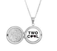 no/no Two Year Old Cool Glasses Broken Locket Necklace Hold Picture Jewelry Birthday Gift
