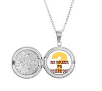 no/no Understanding Common Knowledge English Language Culture Locket Necklace Hold Picture Jewelry Birthday Gift