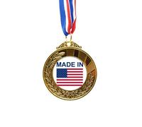 no/no United States Country Love Gold Award Winner Medal First Place Ribbon