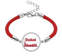 no/no Urban Outline Axis Dubai Lucky Red String Bracelet Rope Bracelet Handmade