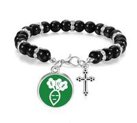 no/no Vegetable Expression Depression White Radish Body Beaded Bracelet Boho Jewelry