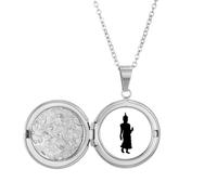 no/no Walking Missionary Faith Mellow Locket Necklace Hold Picture Jewelry Birthday Gift