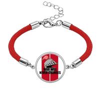 no/no War Will Never Changes Art Deco Fashion Lucky Red String Bracelet Rope Bracelet Handmade