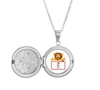 no/no Waste Classification Disposal Harmful Waste Animals Locket Necklace Hold Picture Jewelry Birthday Gift