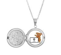 no/no Waste Classification Treatment Dry Waste Animals Locket Necklace Hold Picture Jewelry Birthday Gift