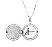 no/no Waste Classification Treatment Recyclable Animals Locket Necklace Hold Picture Jewelry Birthday Gift