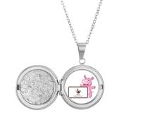 no/no Waste Classification Wet Waste Animals Locket Necklace Hold Picture Jewelry Birthday Gift